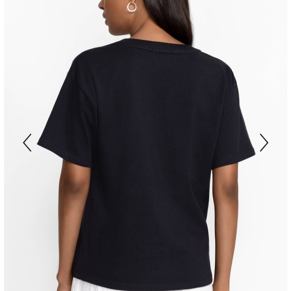 NWT Johnny Was Organic Cotton Drop Shoulder Tee, Black, Large - Picture 6 of 6